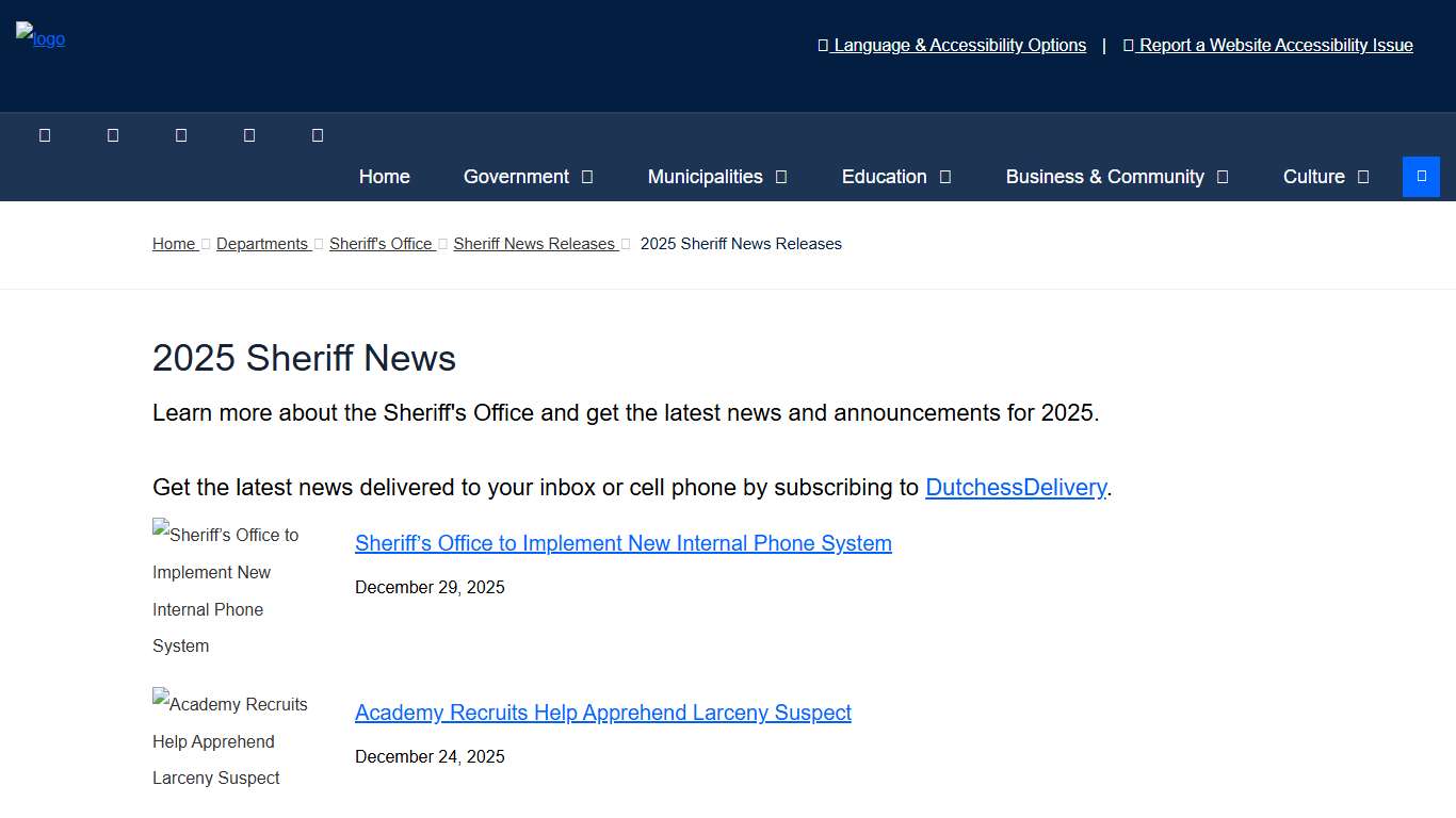 2025 Sheriff News Releases